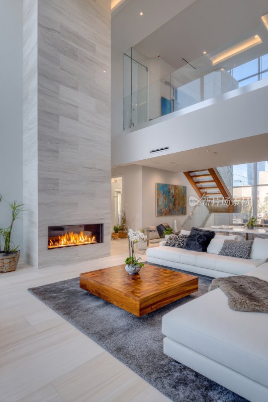 现代风格双层客厅室内景观