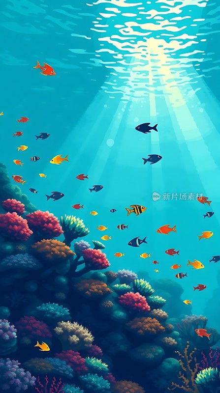 阳光下的海底世界