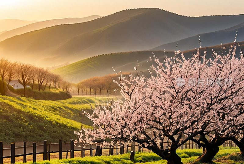 花朵乡村自然温馨粉色