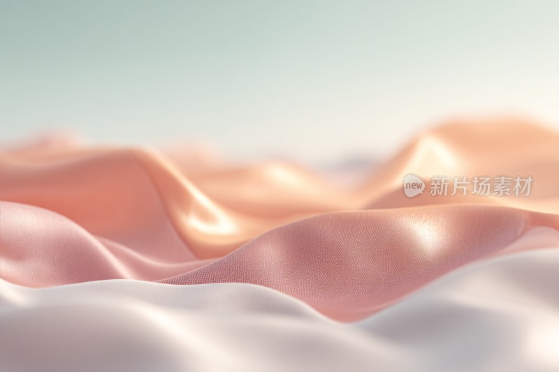 柔滑粉色绸缎纹理画面