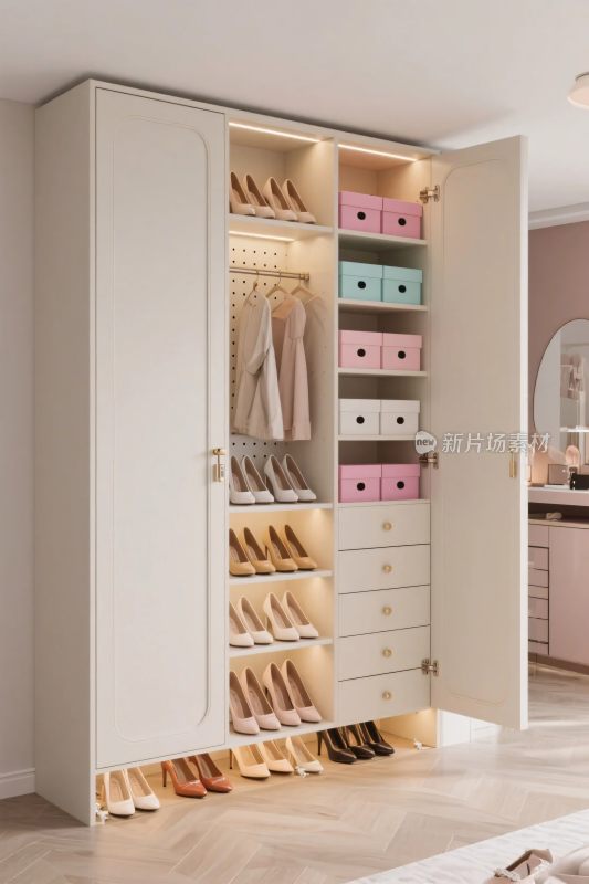 开放式衣柜收纳空间