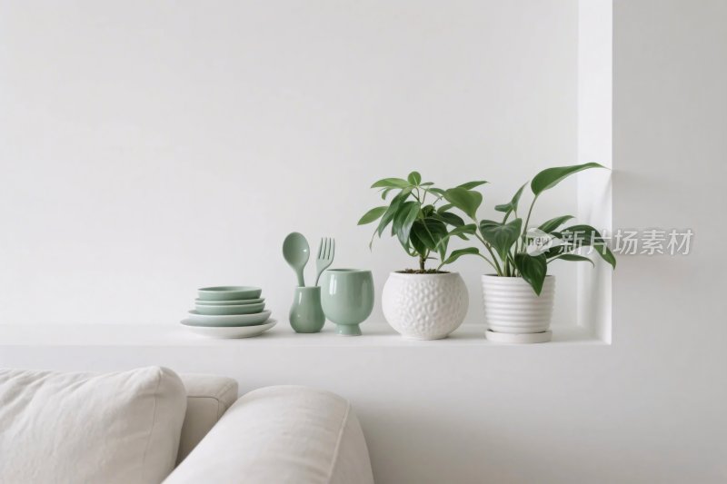 室内绿植与摆件布置