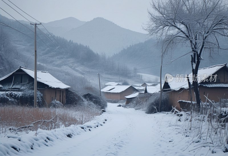 冬日乡村雪景
