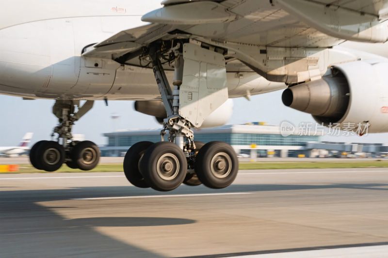 飞机起落架特写