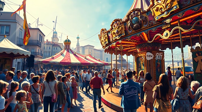 摩天轮下的欢乐时光