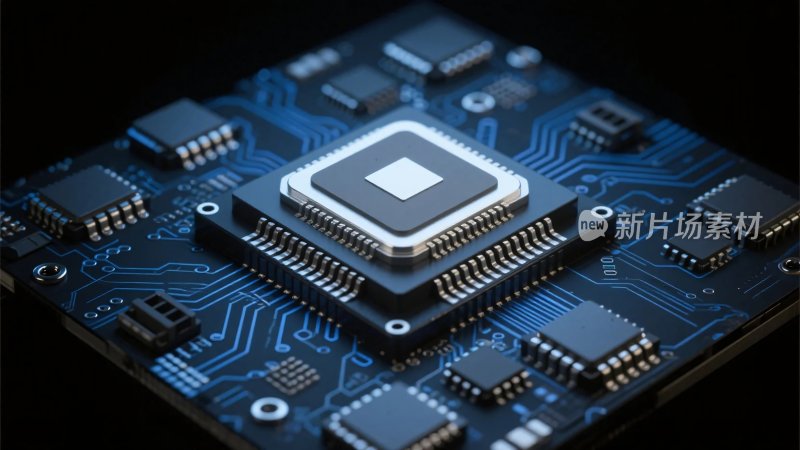 科技电路板芯片特写