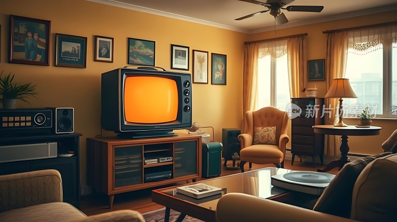 复古客厅经典电视与温馨家具共筑怀旧时光