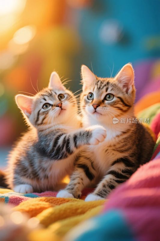 两只猫咪的温馨瞬间