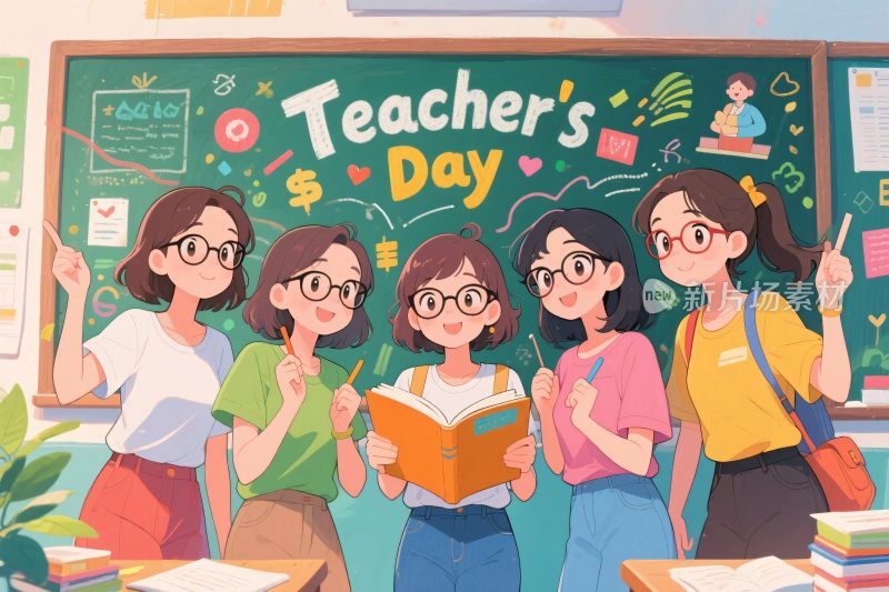 教师节主题插画
