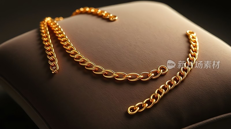 黄金项链展示