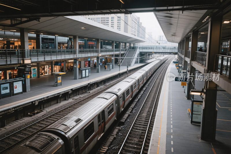 火车站台交通场景