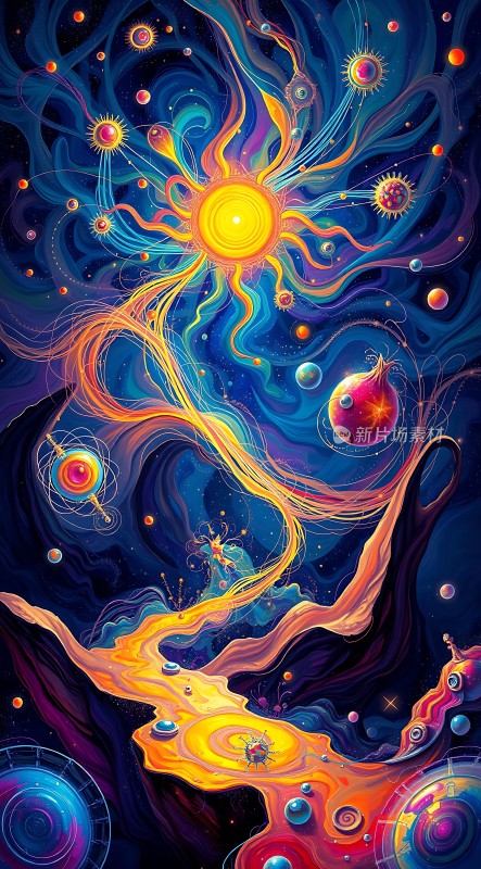 宇宙奇观星云与行星的奇幻之旅