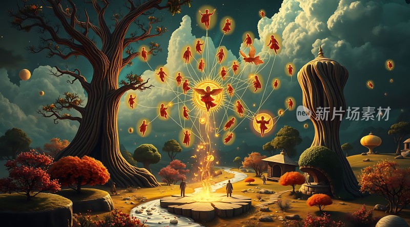 梦幻之树下的心灵连接