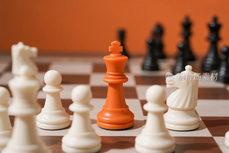 国际象棋棋盘棋子特写