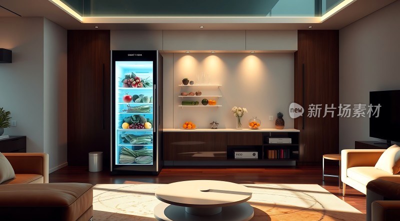 现代家居生活智能冰箱与舒适空间完美融合