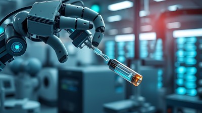 机器人操作注射器未来科技感十足 机器人操作注射器未来科技感十足