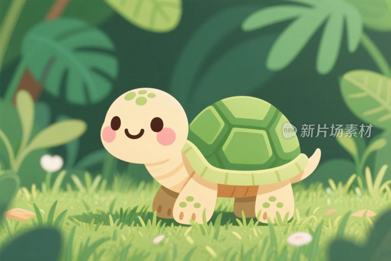 可爱卡通乌龟插画
