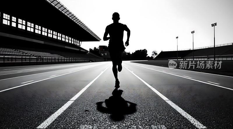 奔跑在赛道上的身影展现运动的魅力与力量