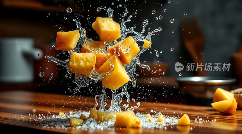 水果入水晶莹剔透清新诱人