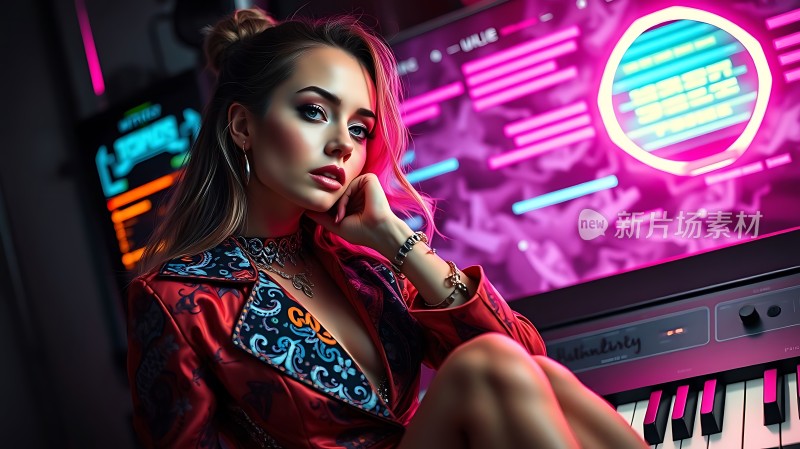 霓虹灯光下的音乐梦想