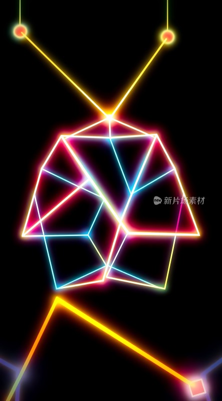 霓虹几何艺术造型