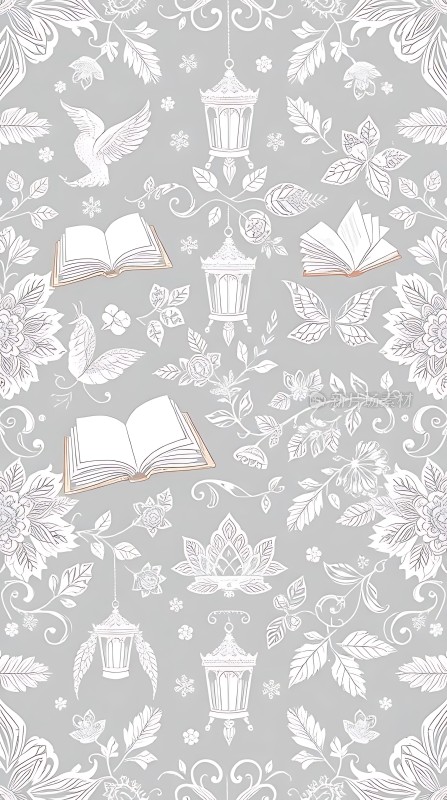 书香鸟语花影灯影