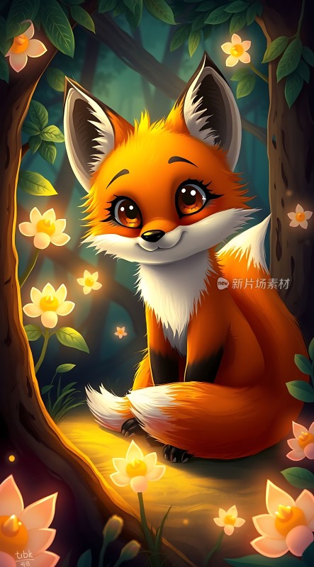 森林精灵小狐狸