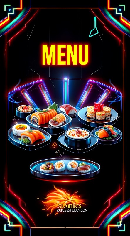 未来科技风日料菜单