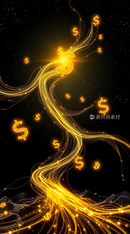 金钱涌动财富之光