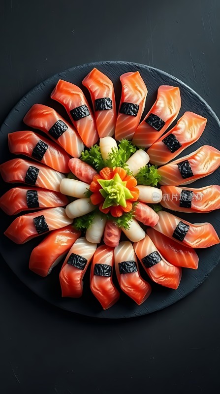 三文鱼寿司拼盘