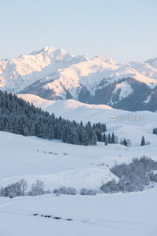 雪山雪景自然风光