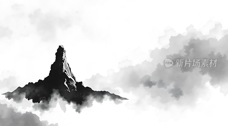 云雾缭绕的山峰