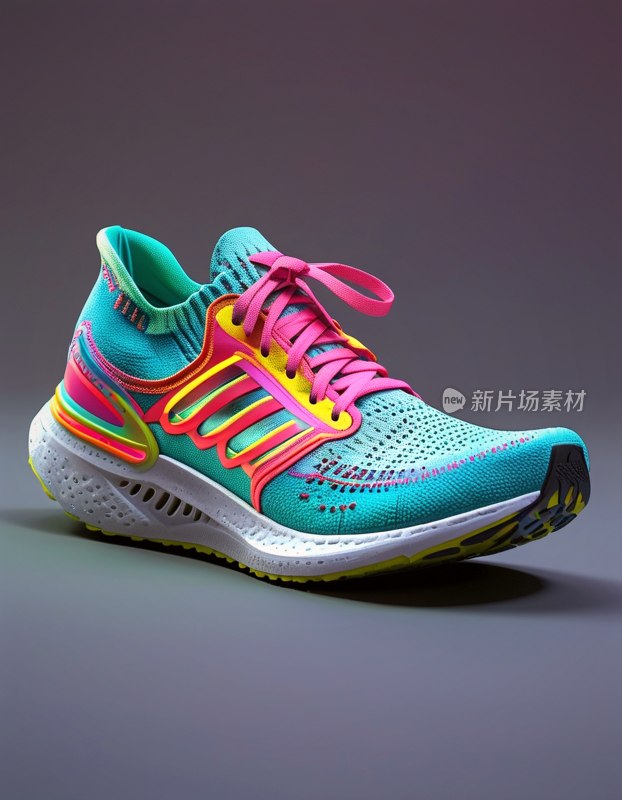 流线跑鞋荧光款