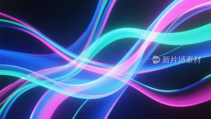 绚丽多彩的流动光线图案