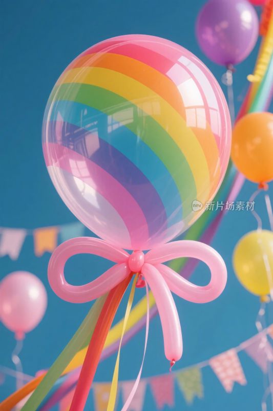 彩色气球装饰插画