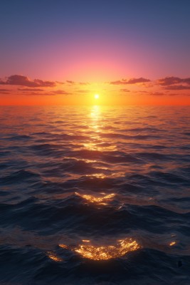 大海上的日落景色高清风景图片 大海上的日落景色高清风景图片