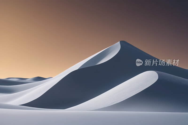 沙漠与几座白雪覆盖的山丘的地图