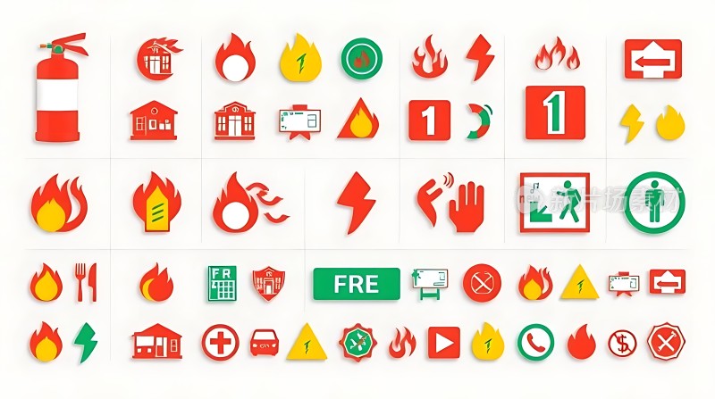 消防标志大全安全标识图标集