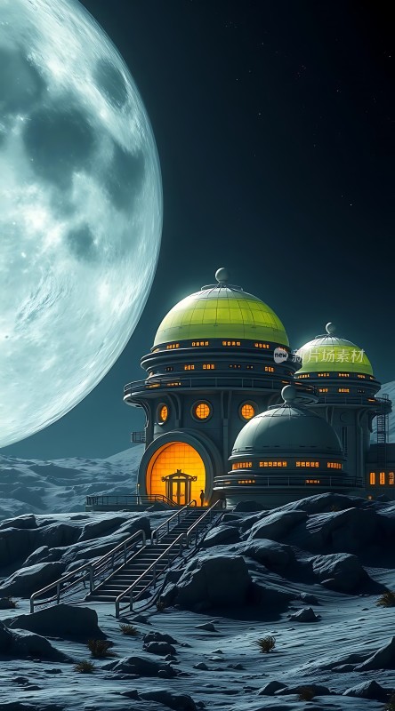 月球基地探秘未来科技与自然景观的完美融合