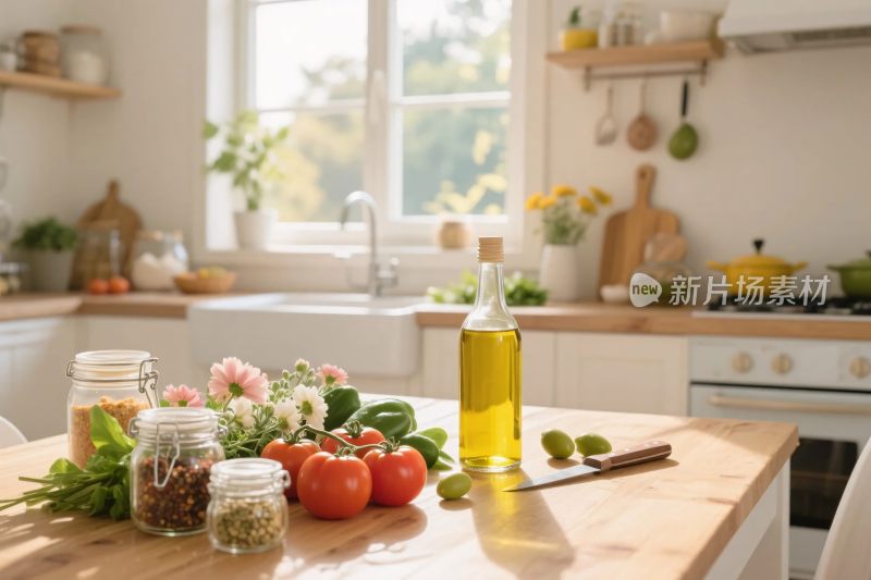 温馨厨房蔬果场景
