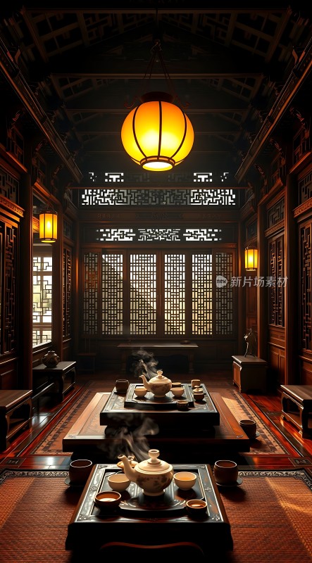 古色古香茶室雅集