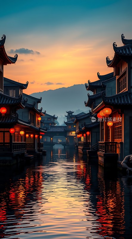 古色古香水乡夜色