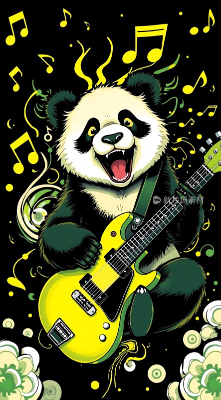 熊猫弹吉他