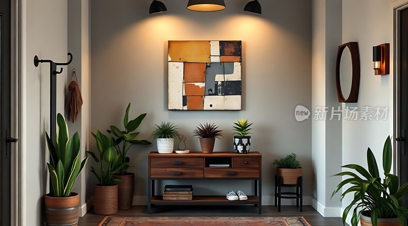 现代简约家居绿植点缀温馨小屋