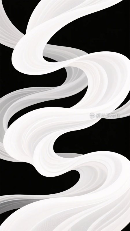 黑白抽象线条艺术图案