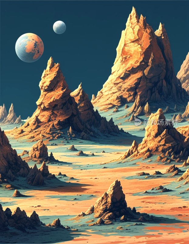 火星行星岩层图标