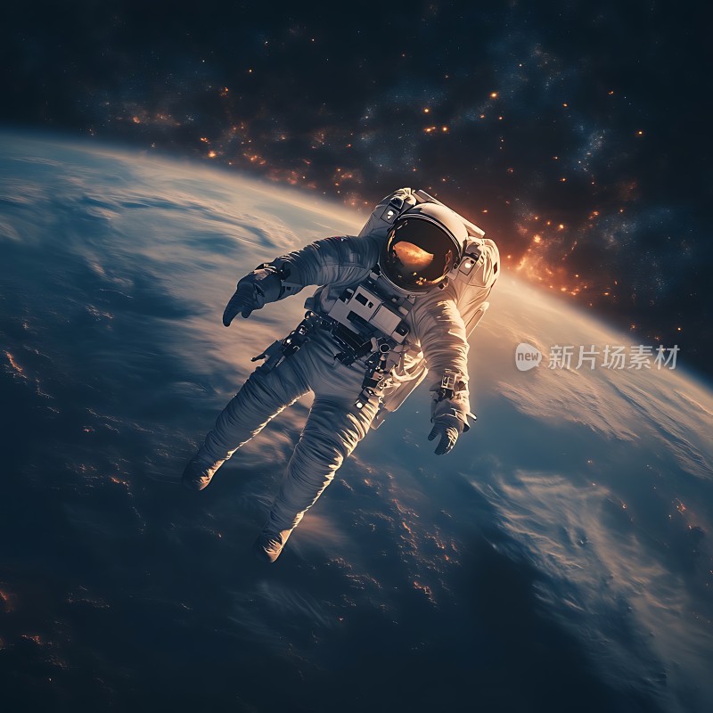 太空漫步宇航员与地球的壮丽对话