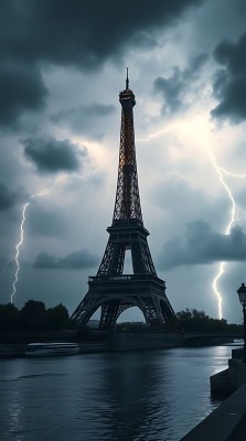 埃菲尔铁塔闪电奇观 埃菲尔铁塔闪电奇观