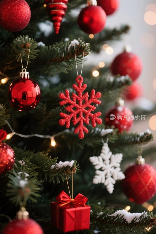 圣诞树装饰插画