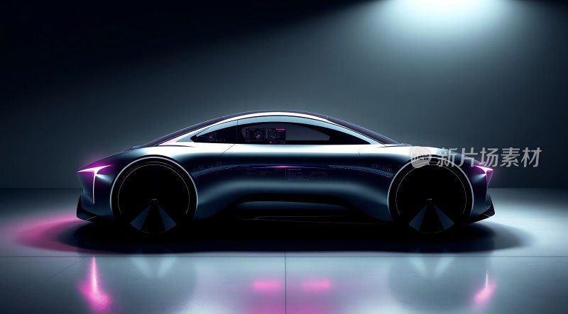 未来科技座驾黑色流线型跑车